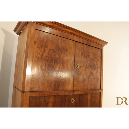 Secretaire scrittoio credenza Umbertino rovere massello originale fine ottocento