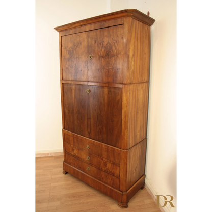 Secretaire scrittoio credenza Umbertino rovere massello originale fine ottocento