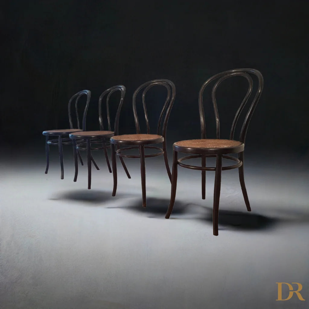 Sedie da pranzo in Faggio Curvato Thonet Italia set di 4, stile classico