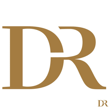Logo monogram DR in oro per Servizio di Restauro Dario