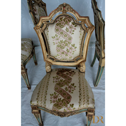 Sedie Napoleone III seconda metà ottocento, sedia ornate con cornice decorativa