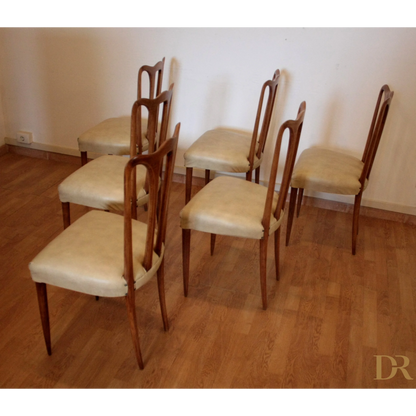 Set 6 sedie mid-century modern vintage design Italia per la casa in stile retro