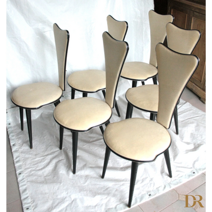 Set di sedie Umberto Mascagni anni ’60 Italia, sedie Umberto Mascagni eleganti