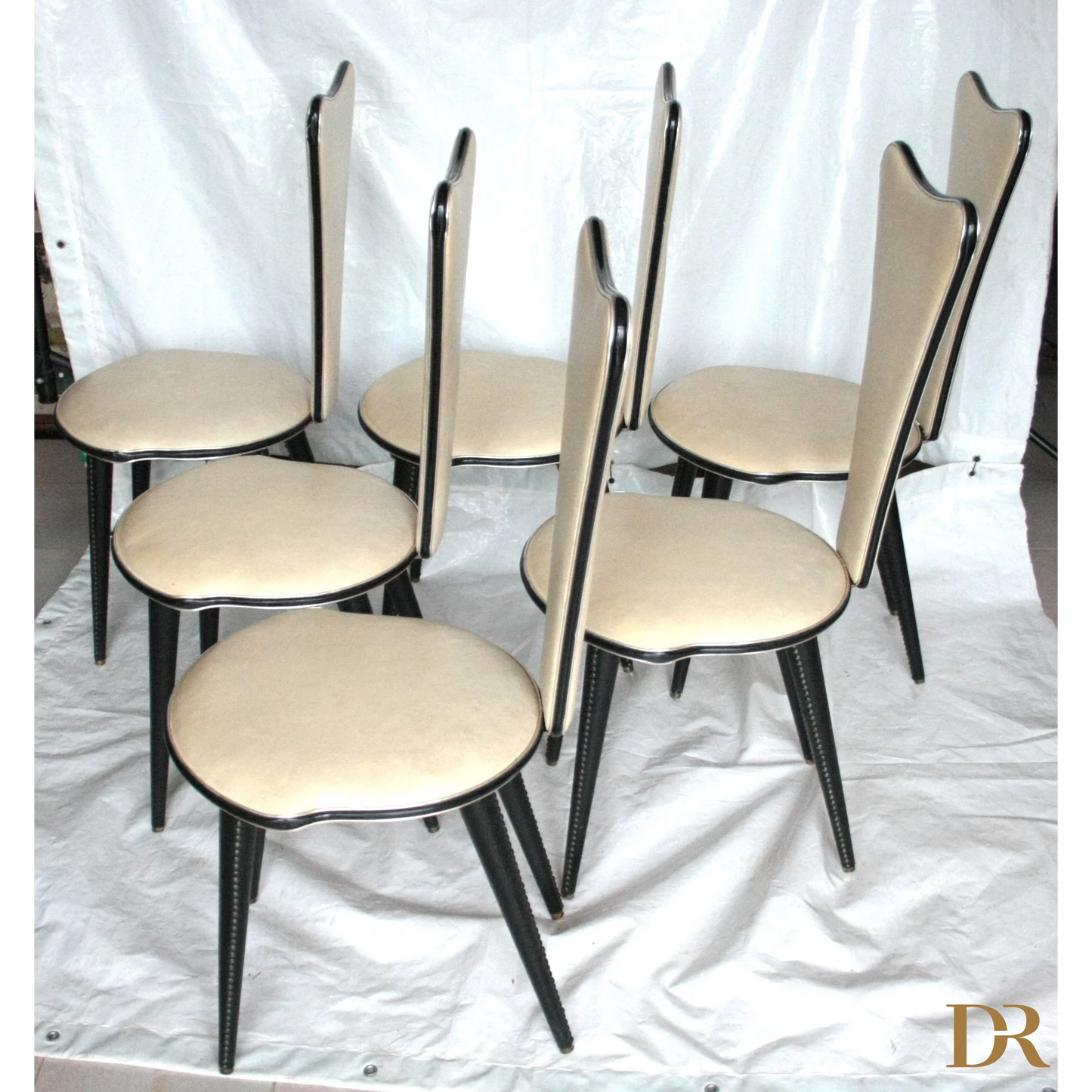 Set 6 sedie Umberto Mascagni anni ’60 Italia, sedie umberto eleganti e vintage