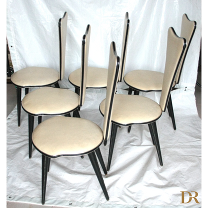 Set 6 sedie Umberto Mascagni anni ’60 Italia, sedie umberto eleganti e vintage