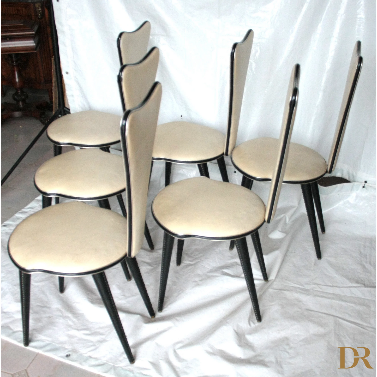 Set di 6 sedie Umberto Mascagni anni 60 Italia, sedie Umberto Mascagni vintage