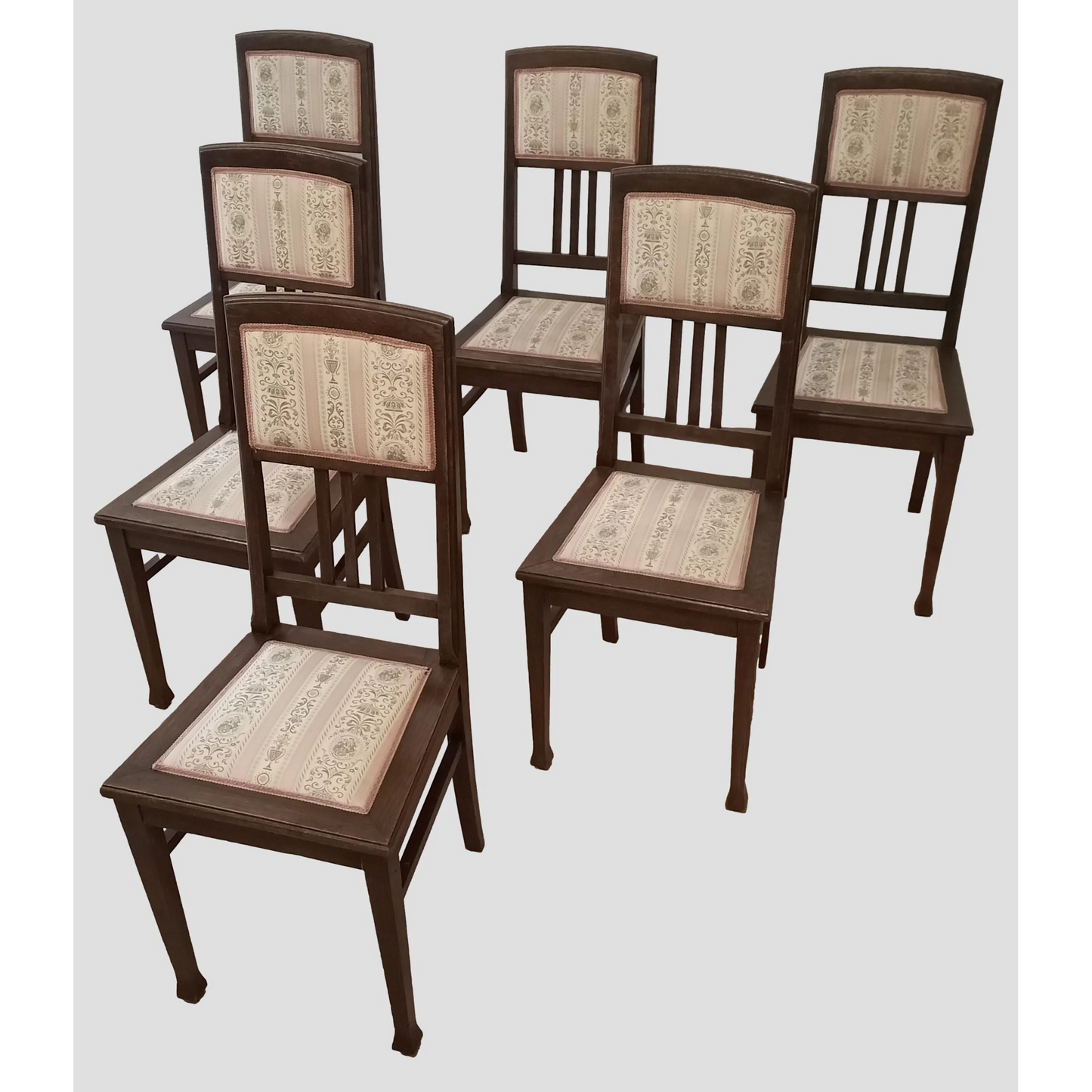 Set di sedie pranzo vintage legno quercia | Sedia Stile Italiano salotto Dario Raia Antiquariato Modernariato Vintage Sedie da pranzo Sedie da pranzo moderne Sedie da sala da pranzo Sedie da tavolo da pranzo Sedie di metà secolo Sedie in legno di quercia Sedie in legno massello Sedie in legno massiccio Sedie in legno vintage Set di sedie da pranzo Set di sedie industriali