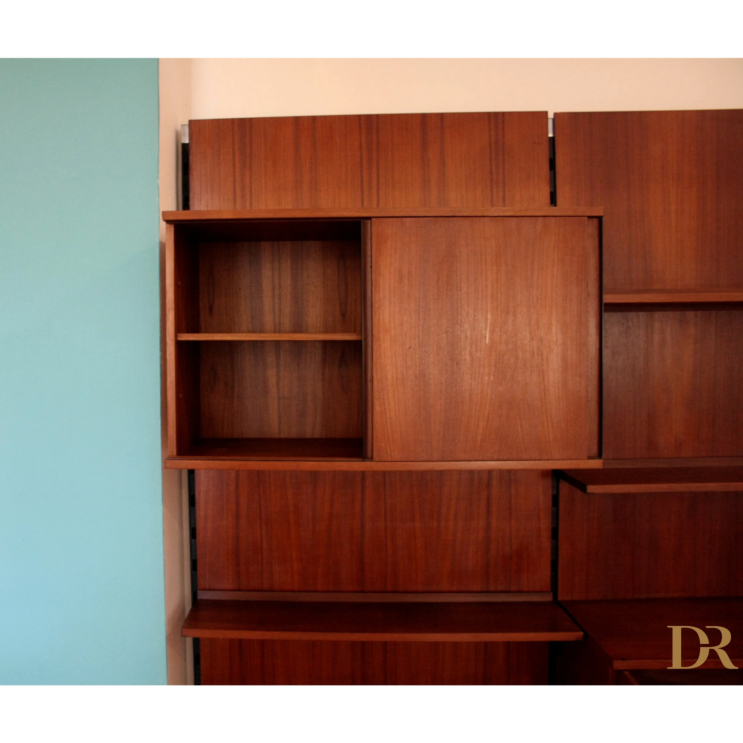 Leggera libreria con parete modulare Urio di Ico e Luisa Parisi, stile anni 60