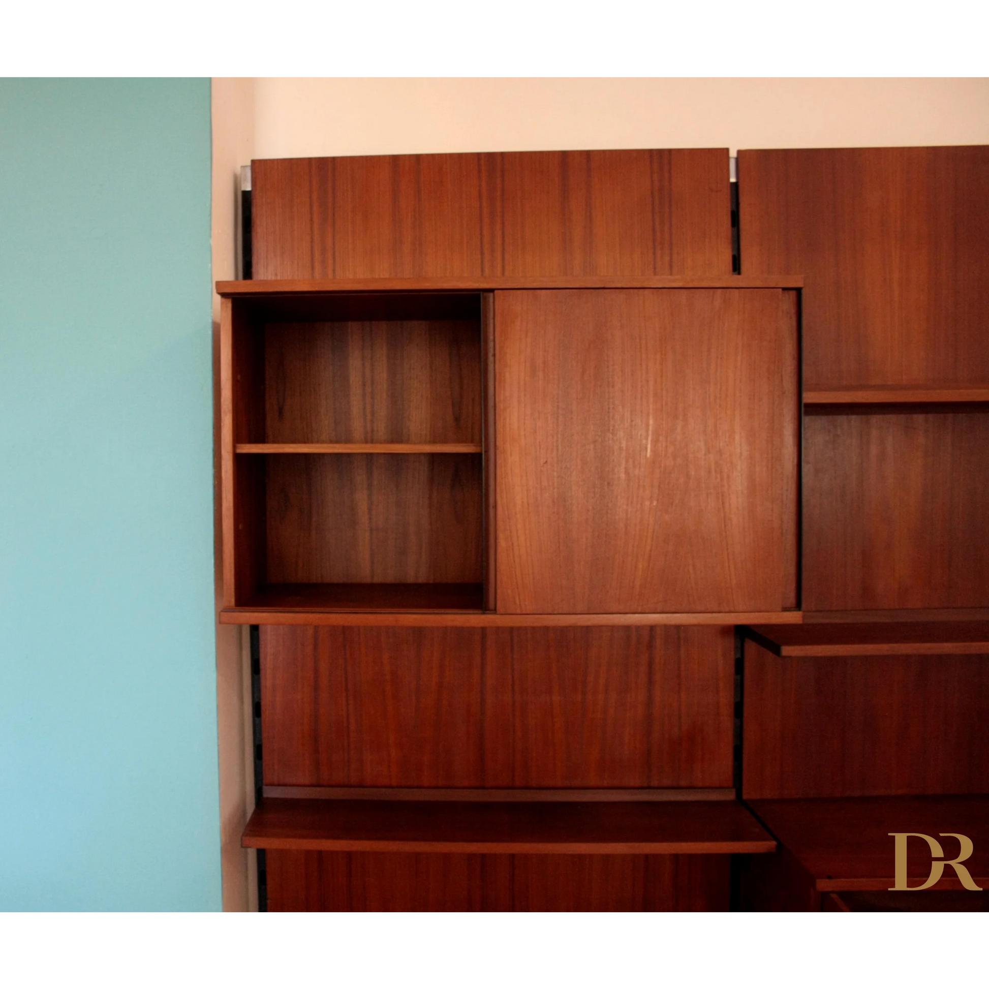 Leggera libreria con parete modulare Urio di Ico e Luisa Parisi, stile anni 60