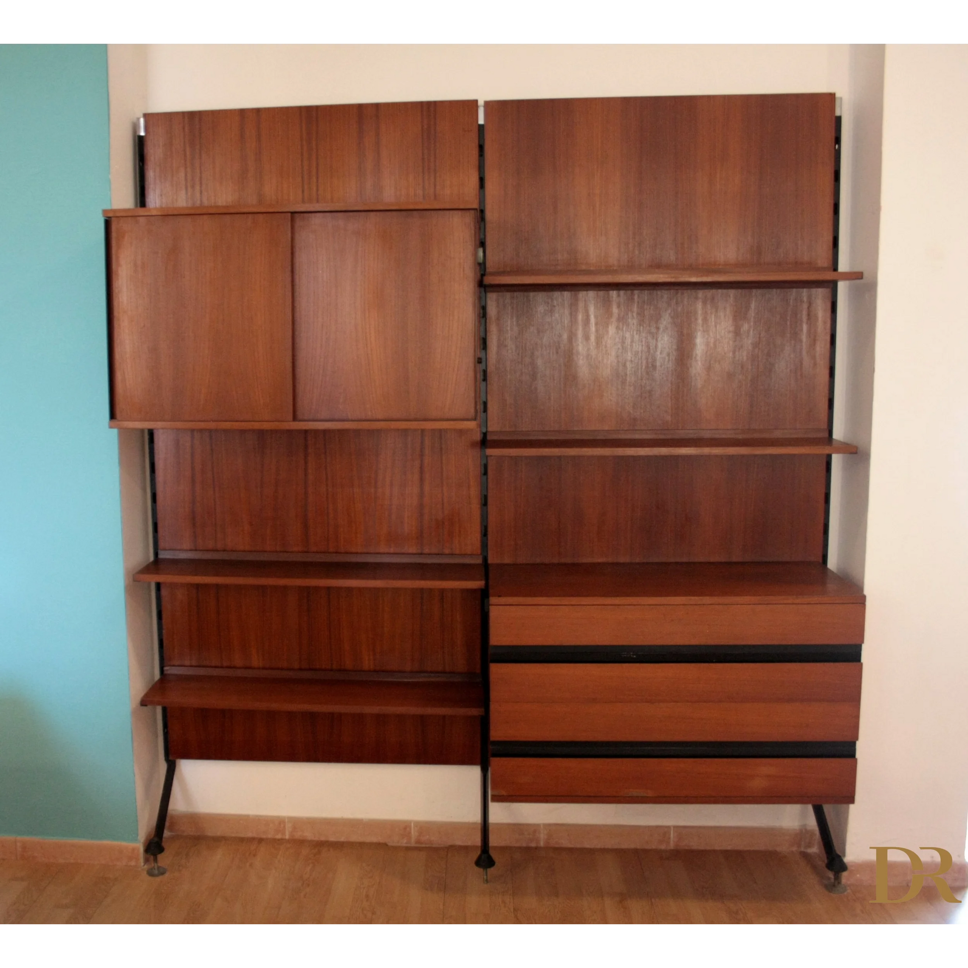 Modulo parete modulare Urio di Luisa Parisi, libreria Ico e Luisa Parisi Italia 60s