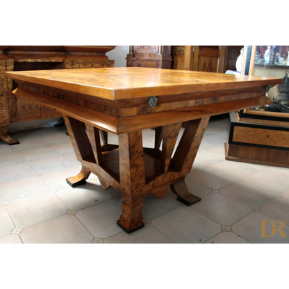 Tavolo art Decò con cassetto, storia casa, ministro Bottai, Roma, 1933