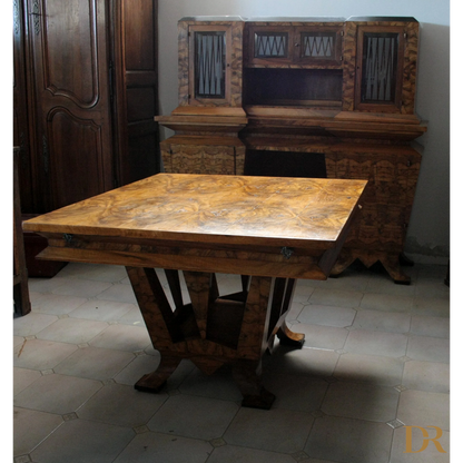 Tavolo art Decò con piano decorato, realizzato per il ministro Bottai a Roma