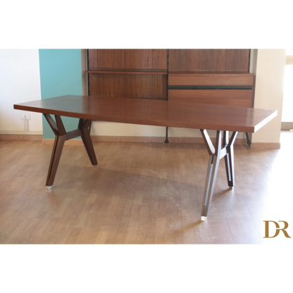 Tavolo Tolomeo di Ico Parisi ed Ennio Fazioli con gambe a X, stile italiano anni 1958