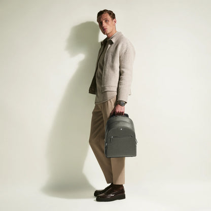 万宝龙 Sartorial 中号三隔层双肩包，中灰色 199360