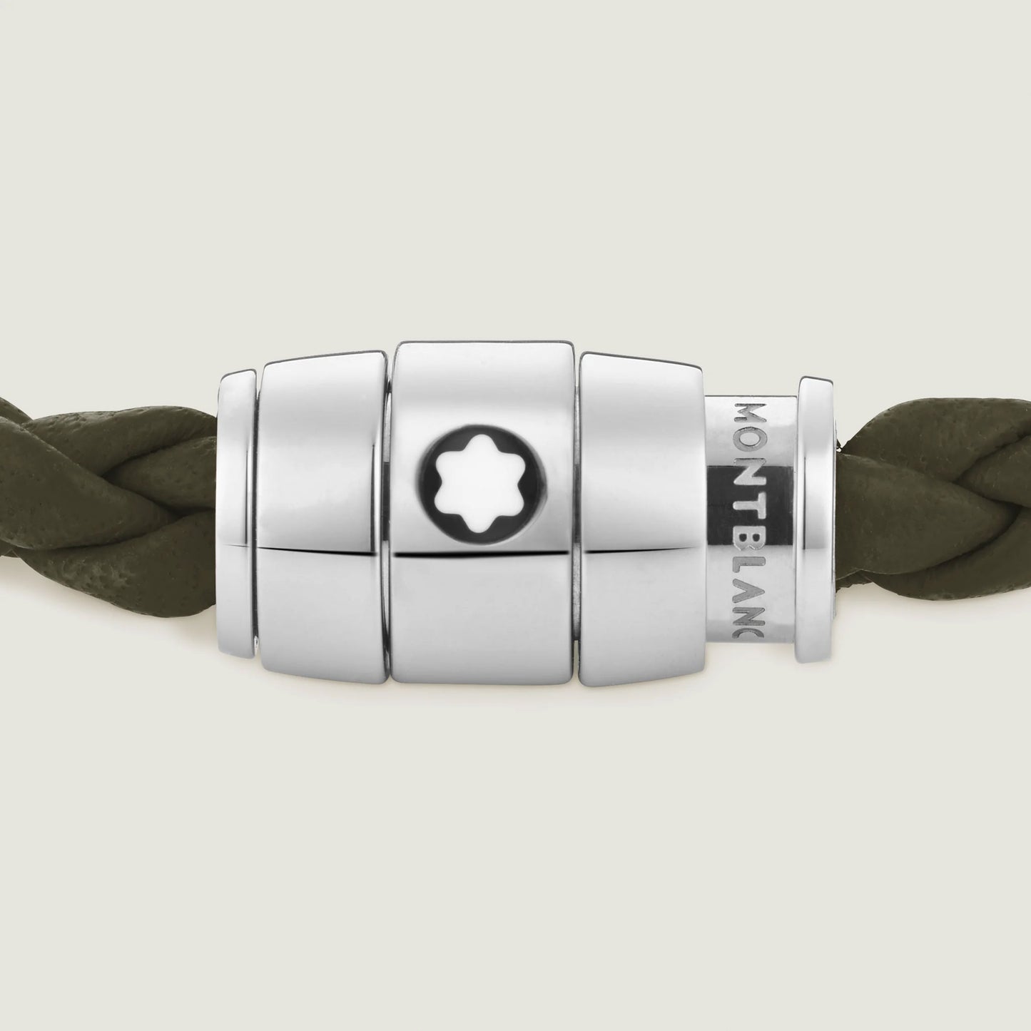 Montblanc 手链 钢制三环与皮革 Meisterstück 卡其色 M 码 13600463