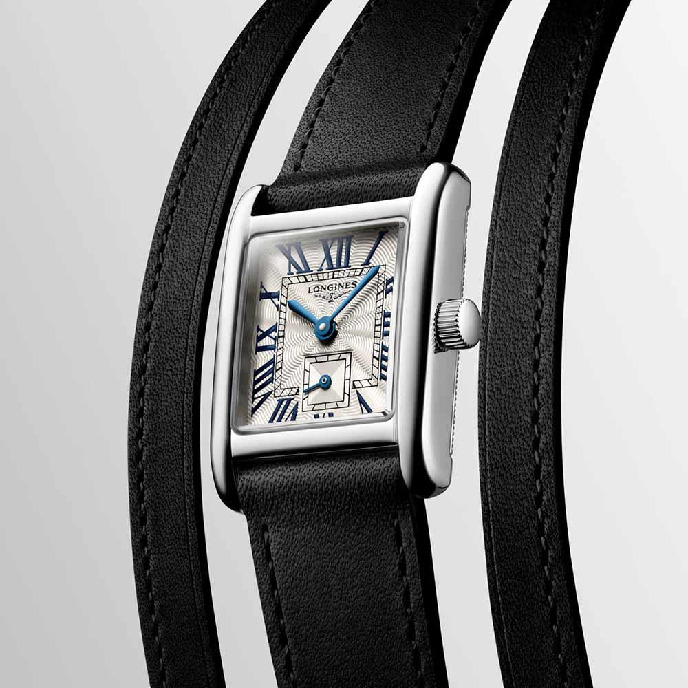 Montre Longines Mini Dolcevita 21,50 x 29,00 argent quartz acier L5.200.4.71.0