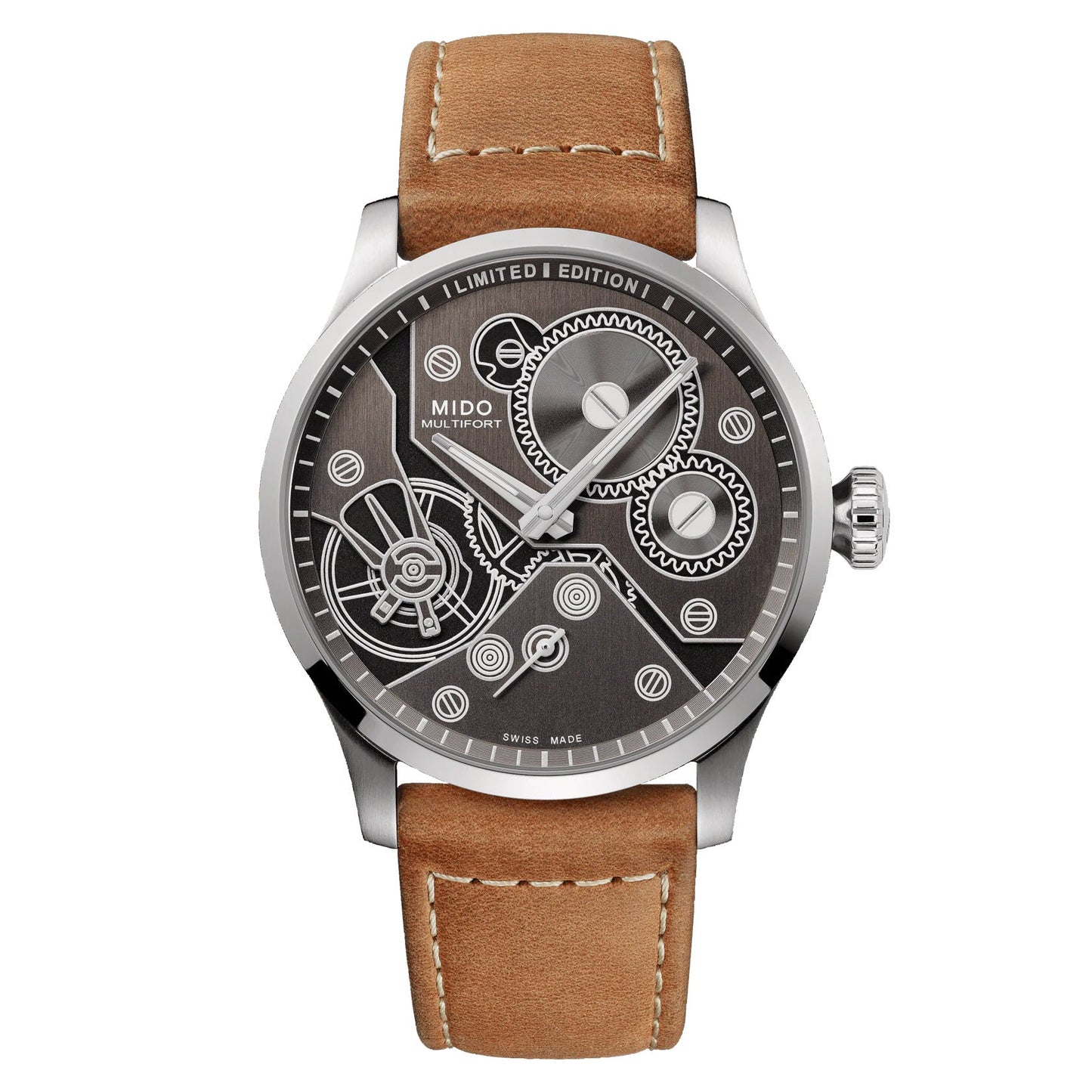 Mido Multifort Mechanical 限量版999枚 44毫米深灰色手动上链钢表 M038.605.11.060.00