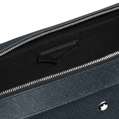 Montblanc 中号文件包 定制斜纹布 蓝色 220332