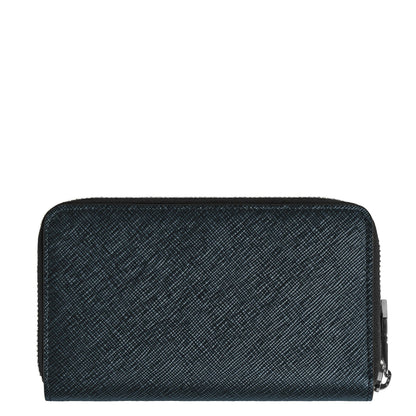万宝龙 Sartorial tweed 蓝色 中号 拉链钱包 12格 220362