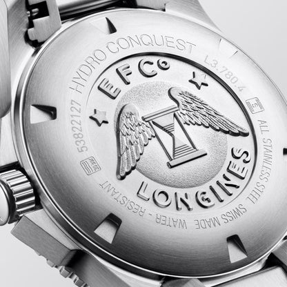 Longines orologio Hydroconquest 39mm nero automatico acciaio