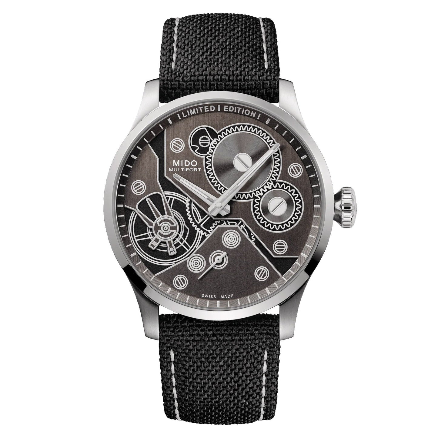 Mido Multifort Mechanical 限量版999枚 44毫米深灰色手动上链钢表 M038.605.11.060.00