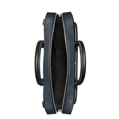 Montblanc 中号文件包 定制斜纹布 蓝色 220332