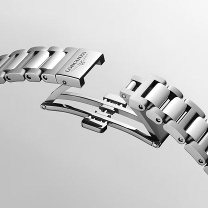 浪琴表 Conquest 系列 30 毫米自动上链银色玫瑰金精钢腕表 L3.320.5.72.6